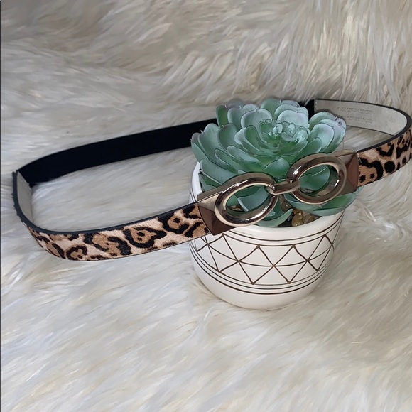 White House Black Market Accessories - White House Black Market LEOPARD CALF HAIR  BELT